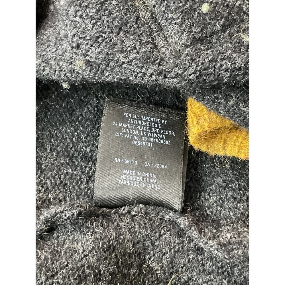Angel of the North Striped Belted Cardigan Sweater Olive‎ Green Grey Mustard M